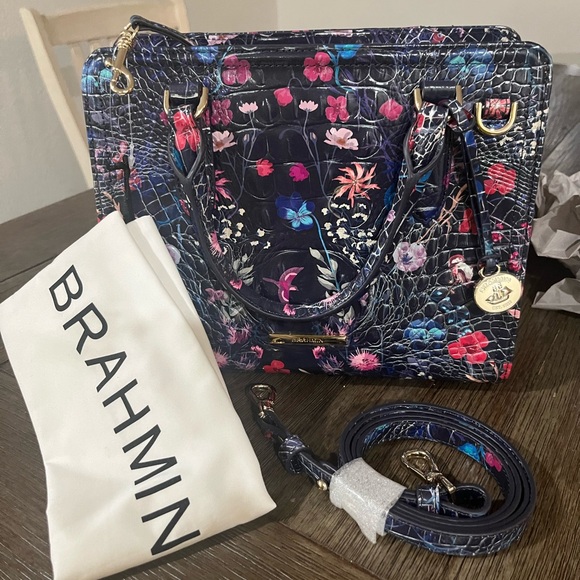 Brahmin Multicolor Floral Satchel - Picture 2 of 7